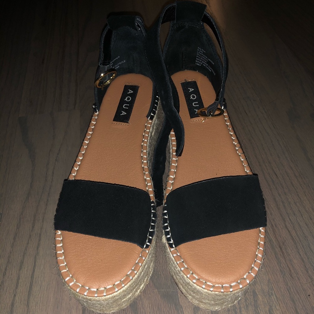 Aqua espadrilles